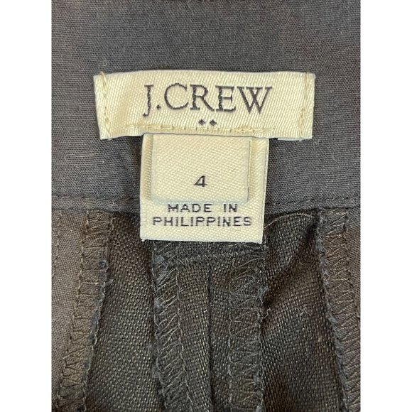 J. Crew Womens Shorts Scalloped Hem Chino Linen Blend H5623 SP18 Black Size 4 - Picture 8 of 10